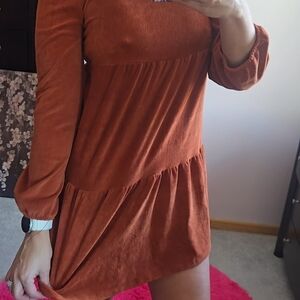 Moa Moa Terracotta Long Sleeve Dress